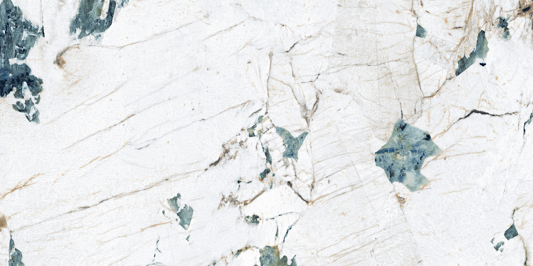 Крэкстоун Аква Керамогранит бирюзовый 60х120 полуполированный блестящий