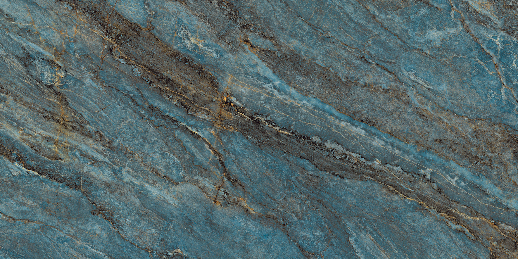 Beam Turquoise Керамогранит бирюзовый 60х120 лаппатированный шайн