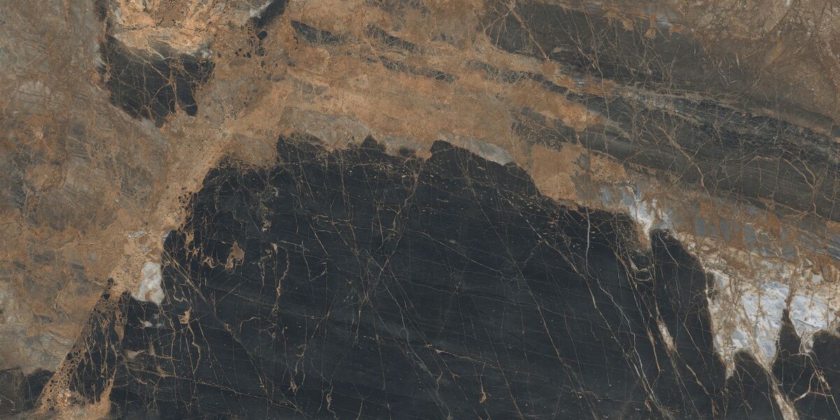 Lunar Marron Керамогранит коричневый 80х160 матовый+гл.чернила