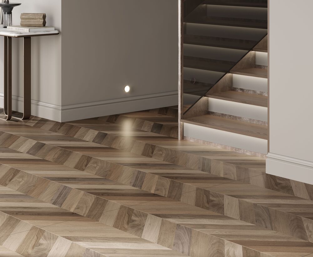 Wood Latina Brown Chevron M