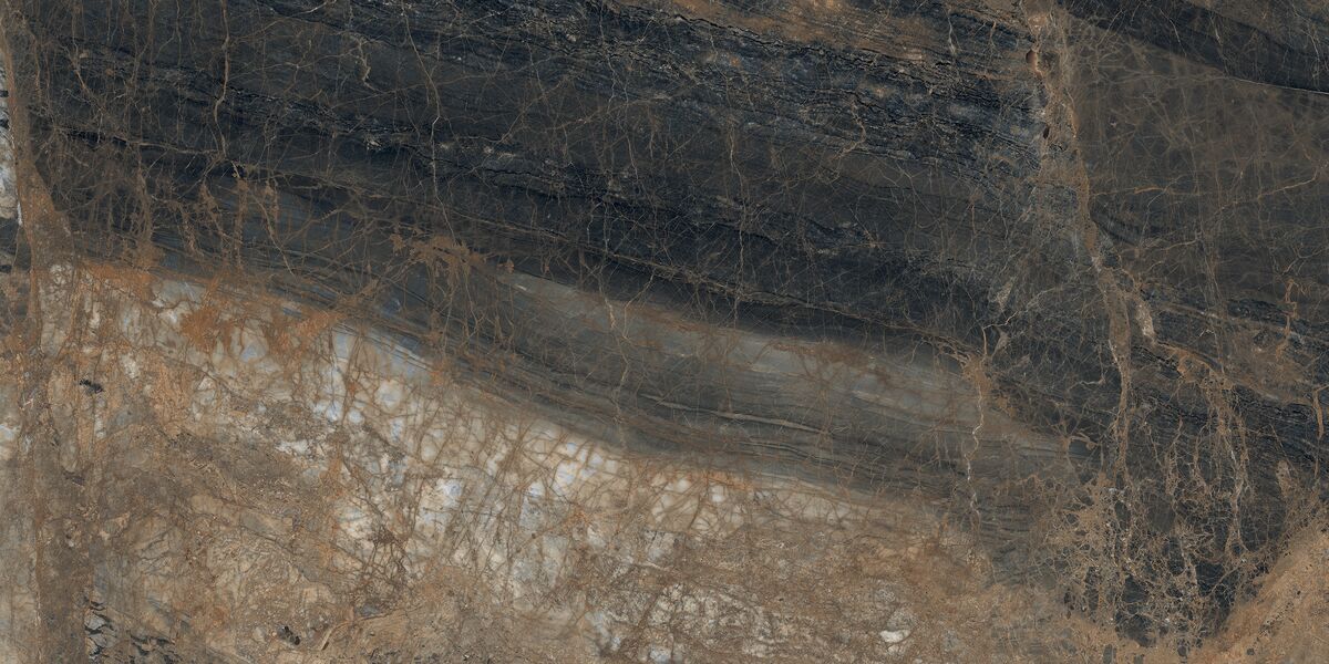 Лунар Маррон Керамогранит коричневый 80х160 матовый+гл.чернила