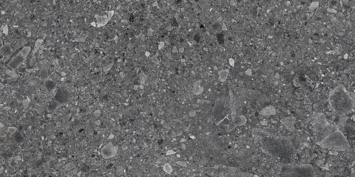 Чеппо Неро ПРО Керамогранит графитовый 60х120 матовый структурный R11/A Бархат