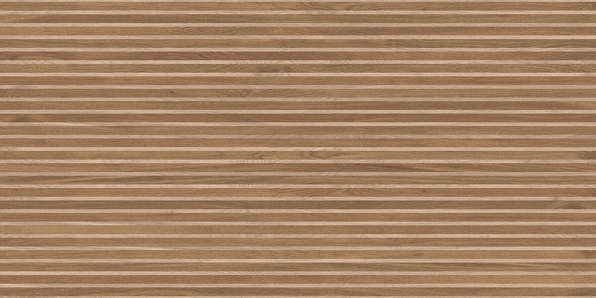 Wood Canarium Almond Stripes Керамогранит тёмно-бежевый 60х120 матовый карвинг