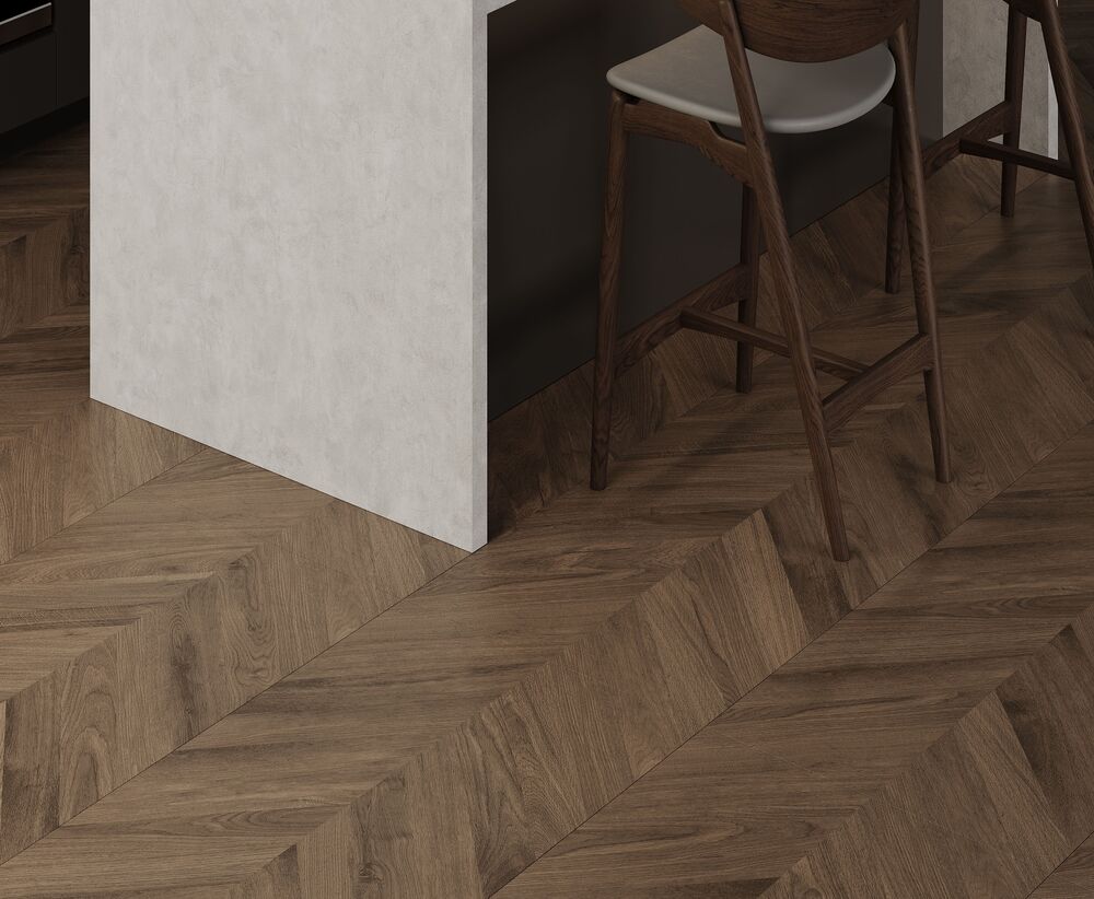 Wood Latina Brown Chevron